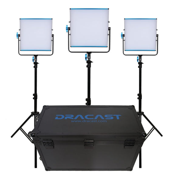 Dracast LED500 Silq Daylight LED 3 Light Kit