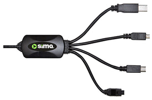 Sima SUO-100 USB Multi-Cable With A and B Adapter Ends