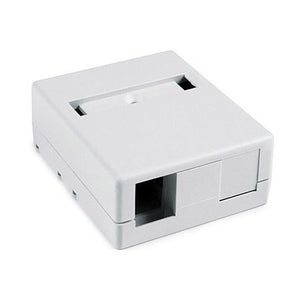 HellermannTyton 6 Port Surface Mount Box-White