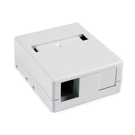 HellermannTyton 4 Port Surface Mount Box-White