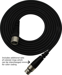 ProCo Sound StageMASTER 24 AWG XLRF to XLRM Microphone Cable 3FT