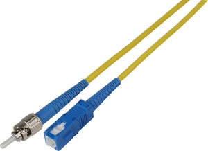 2-Meter 9u/125u Fiber Optic Patch Cable Singlemode Simplex ST to SC - Yellow