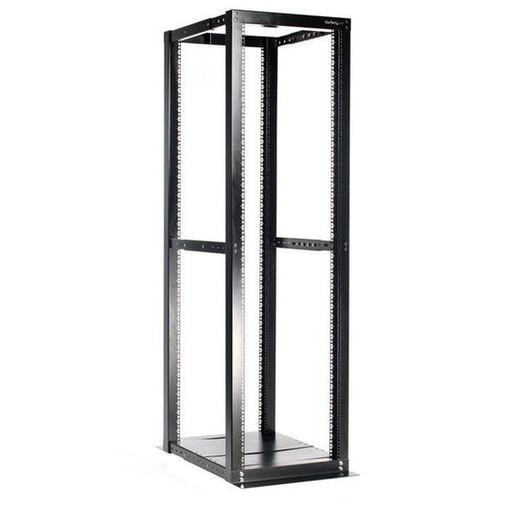 StarTech 4POSTRACKBK 42U Adjustable 4 Post Open Server Equipment Rack Cabinet