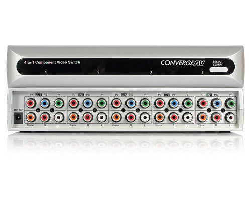 StarTech Converge AV CPNT410IR 4x1 Component Video Switch With Analog Or Digial Audio