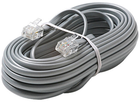 Steren 304-025SL 4C Telephone Line Cord Silver 25FT