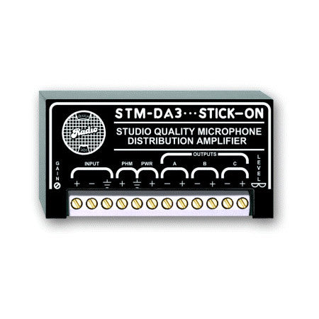 RDL STM-DA3 Microphone Level 1x3 Distribution Amplifier