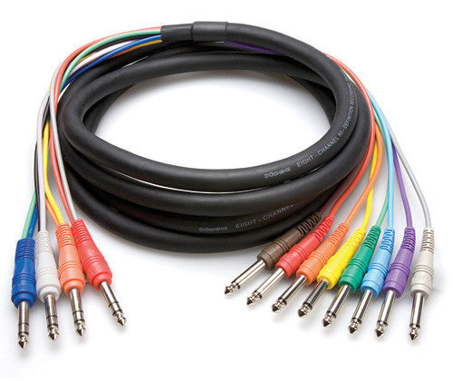 Hosa STP-802 Return-Send Cable 1/4in TRS to 1/4in x 4 - 6.6FT