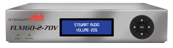 Stewart FLX160-2-70V-CN 2-Channel DSP Enabled Amplifier - 2 x 160W @ 70/100V