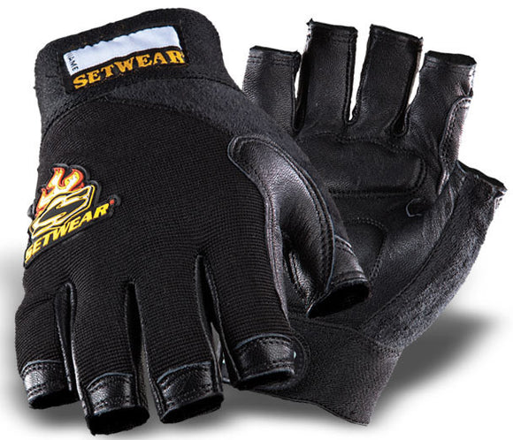 SetWear Small/8 Leather Fingerless Gloves