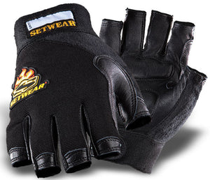 SetWear Medium/9 Leather Fingerless Gloves