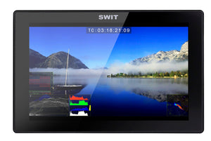 SWIT 7 Inch Full HD waveform optical bonding LCD Monitor with Gold mount Plate - Luxury Package