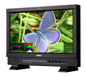 SWIT S-1173FA 17.3-inch 2K/3G/HDSDI&HDMI Waveform Studio Monitor with S-7004A Gold mount Battery Plate