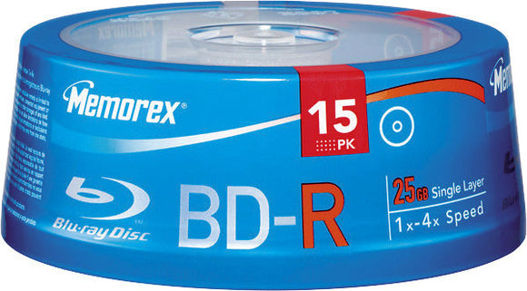 Memorex BD-R Blu-ray Recordable Disc 15 Spindle