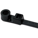 HellermannTyton T30MR0C2 Black Screw Mount Tie - 6.3 Inch - 100 Pack