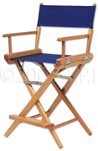 Telescope Casual Directors Chair 41" Height - Natural Frame / Blue Canvas