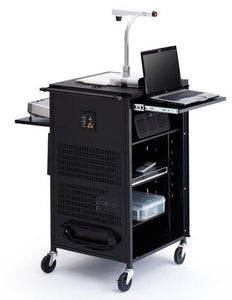 Bretford TCP23-BK PAL Multimedia Cart with Rubber Casters