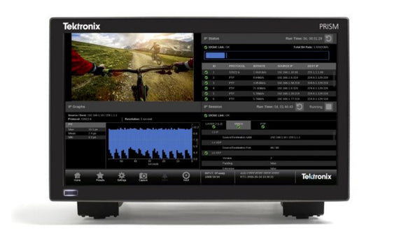 Tektronix MPI-IP-STD PRISM Hybrid IP/SDI Analysis Test Solution with SMPTE 2022-6 & PTP (IEEE1588 SMPTE 2059-2) Support