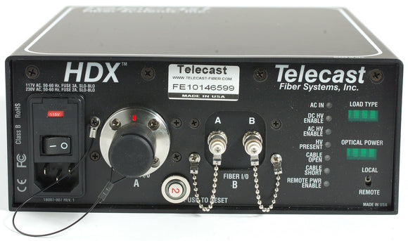 Telecast Fiber HDX-FIS-ST-LD3 Grass Valley HDX Camera Power ST to Fisher