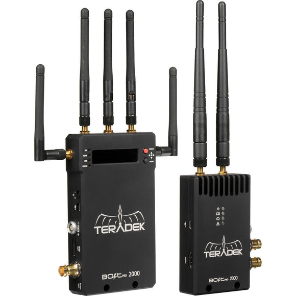 Teradek 10-0990-2G Bolt 990-2 Pro 2000 with Gold Mount SDI/HDMI Wireless Video Transmitter & Dual Receiver Deluxe Kit