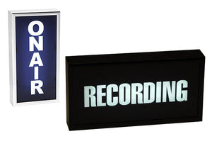 Low Profile Vertical Studio Warning Light - RECORDING in Black Matte