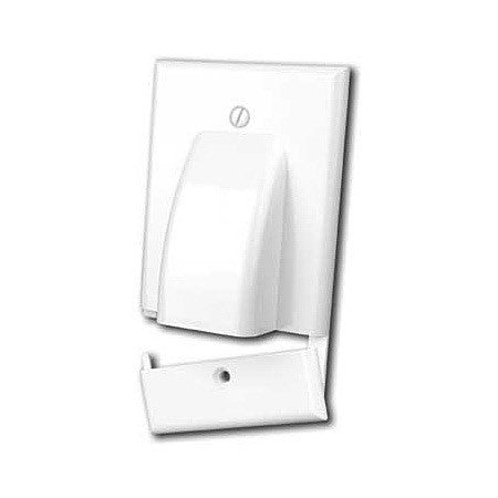 TecNec Hinged Bulk Cable Wall Plate (Single-Gang White)