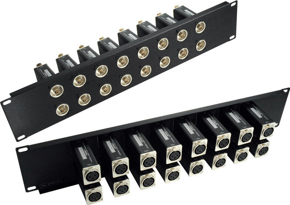 Rack Mount Patchbay 16 Port BNC-XLR F-F