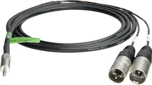 TecNec Premium Y-Cable - 3.5 Stereo Male to Two XLR Males 3FT