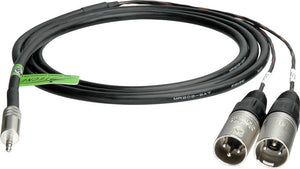 TecNec Premium Y-Cable - 3.5 Stereo Male to Two XLR Males 6FT