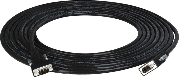 TecNec Plenum Rated HD-15 Male to HD-15 Male SVGA Cable Black 25FT