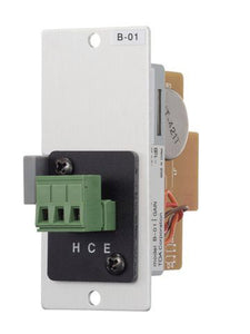 TOA U-01P Unbalanced Line Input Module -220k ohms. -Phone jack