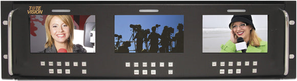 ToteVision LED-500X3-3GSDI Three 5 Inch LED Monitors in Rack Mount