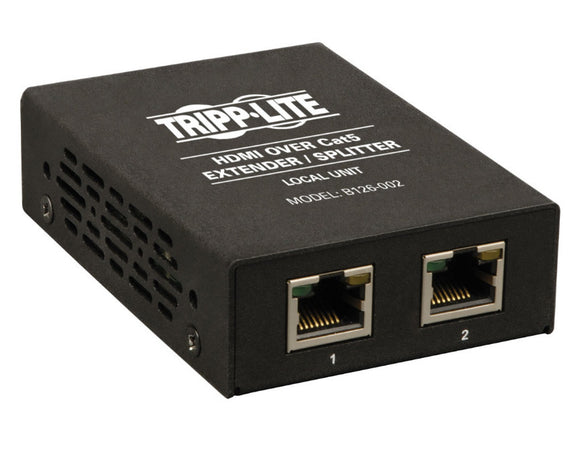 Tripp Lite B126-002-INT 2-Port HDMI over Cat5/6 Extender/Splitter TX for Video & Audio - Intl. Power - Up to 200 Feet