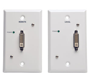 Tripp Lite B140-1P1-WP-1 DVI over Cat5/Cat6 Passive Extender Wallplate Kit Transmitter and Receiver - 60Hz Up to 100 Ft