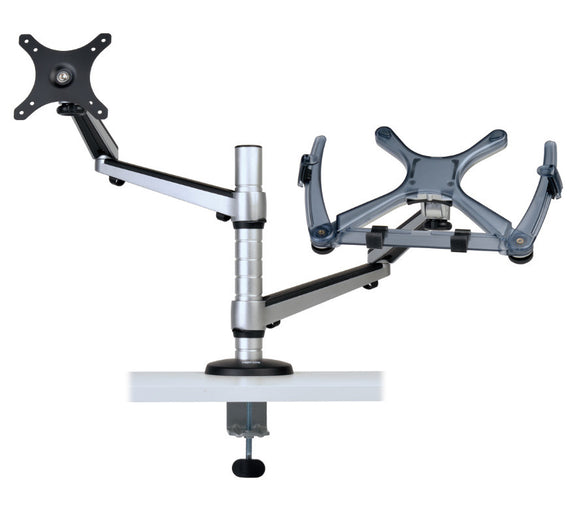 Tripp Lite DDR1327NBMSC Full Motion Dual Desk Clamp for 13 Inch to 27 Inch Monitors and Laptops Up to 15 Inch