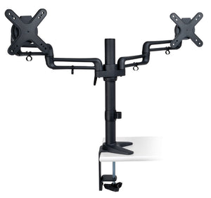 Tripp Lite DDR1327SDFC Dual Full Motion Flex Arm Desk Clamp for 13 Inch to 27 inch Monitors