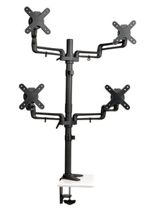 Tripp Lite DDR1327SQFC Quad Full Motion Flex Arm Desk Clamp for 13 Inch to 27 Inch Monitors