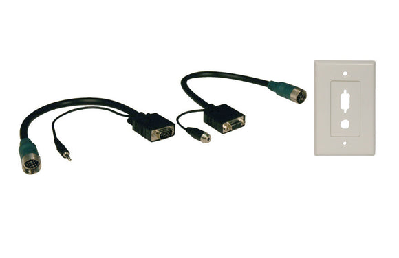 Tripp Lite EZA-VGAAX-2 Easy Pull Type-A Connectors - (M/F set of VGA with Audio and Faceplate)