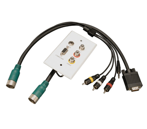 Tripp Lite EZA-VGACSAX-2 Easy Pull Type-A Connectors - M/F set of VGA 3.5mm RCA Audio Composite Video