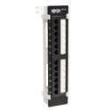 Tripp Lite N050-012 12-Port Wall-Mount Cat5e Patch Panel 568B RJ45 Ethernet