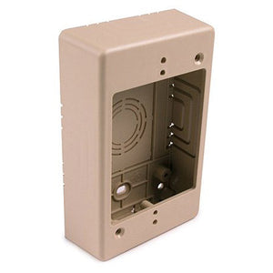 HellermannTyton Single-Gang Junction Box - 1-1/4 Inch Deep - Ivory