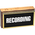 Horizontal Studio Warning Light - Recording in Gold Lettering