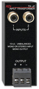 RDL TX-J2 Unbalanced Input Transformer