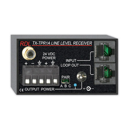 RDL TX-TPR1A Active Single-Pair Receiver - Twisted Pair Format-A - Balanced Line Out