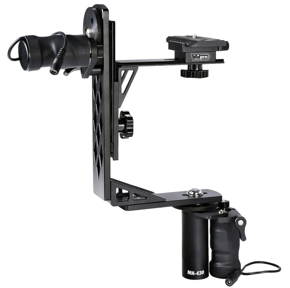 Vidpro MD-430 Pro Moterized Pan and Tilt Gimbal Head; Supports up to 12lbs - Wired Joystick Remote and Soft Carry Case