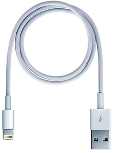 Velleman PCMP65 USB A Male to Lightning 8-Pin Male Cable - White - 1M