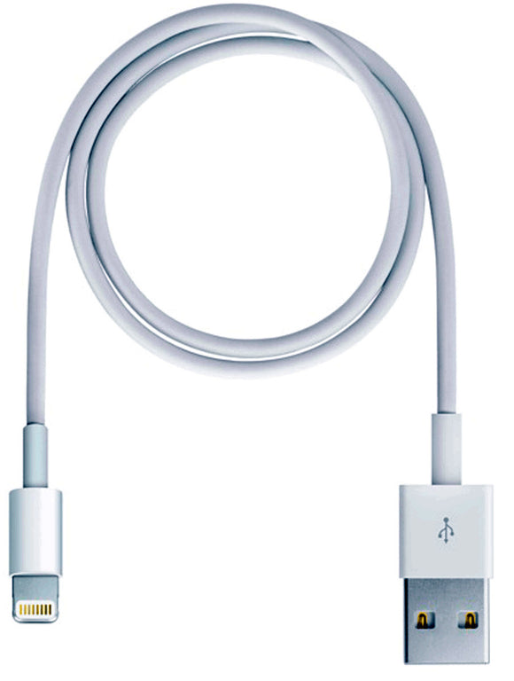 Velleman PCMP65 USB A Male to Lightning 8-Pin Male Cable - White - 1M