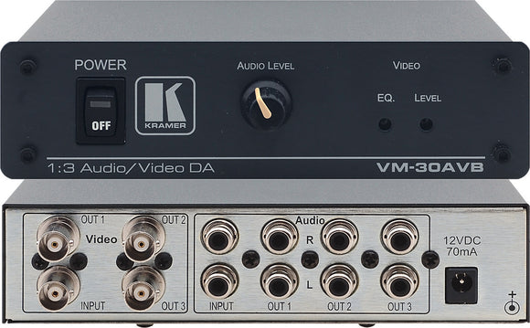 Kramer VM-30AVB 1:3 Audio Video Distributor with BNC Connectors