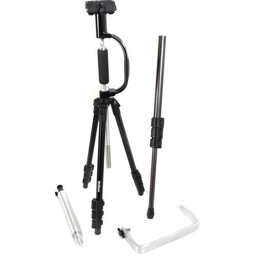 VariZoom VZ-CROSSFIRE-FPK Hybrid FlowPod Stabilizer/Tripod Combo for Cameras 1-7lbs with Low Flow Kit included