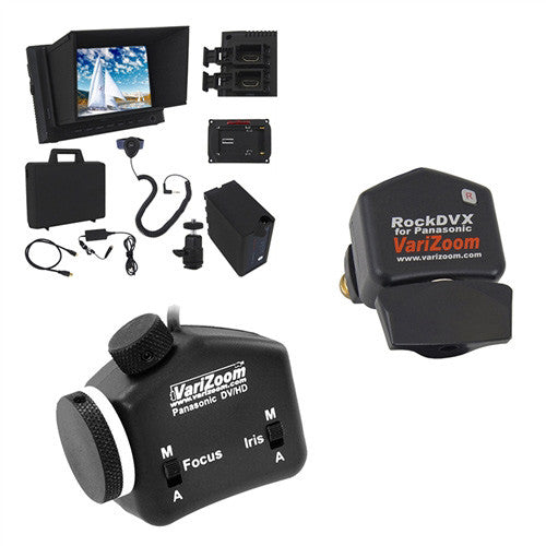 Varizoom VZ-USROCK-ZFIHD Compact Zoom Focus/Iris Monitor Kit VZROCK-DVX with VZ-PFI and VZ-M7K