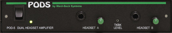 Ward-Beck POD5 Dual Headset Amplifier with Talkback Input